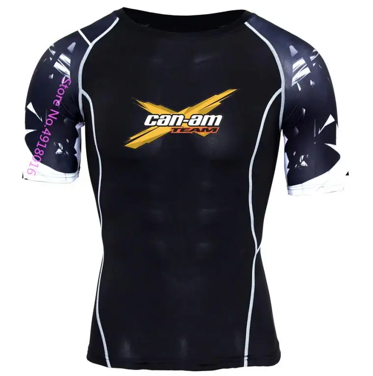 

BRP can-am team Print Compression T-Shirt Workout Tops Fitness Tights Casual Shirts Quick Dry Short Sleeves tshirts