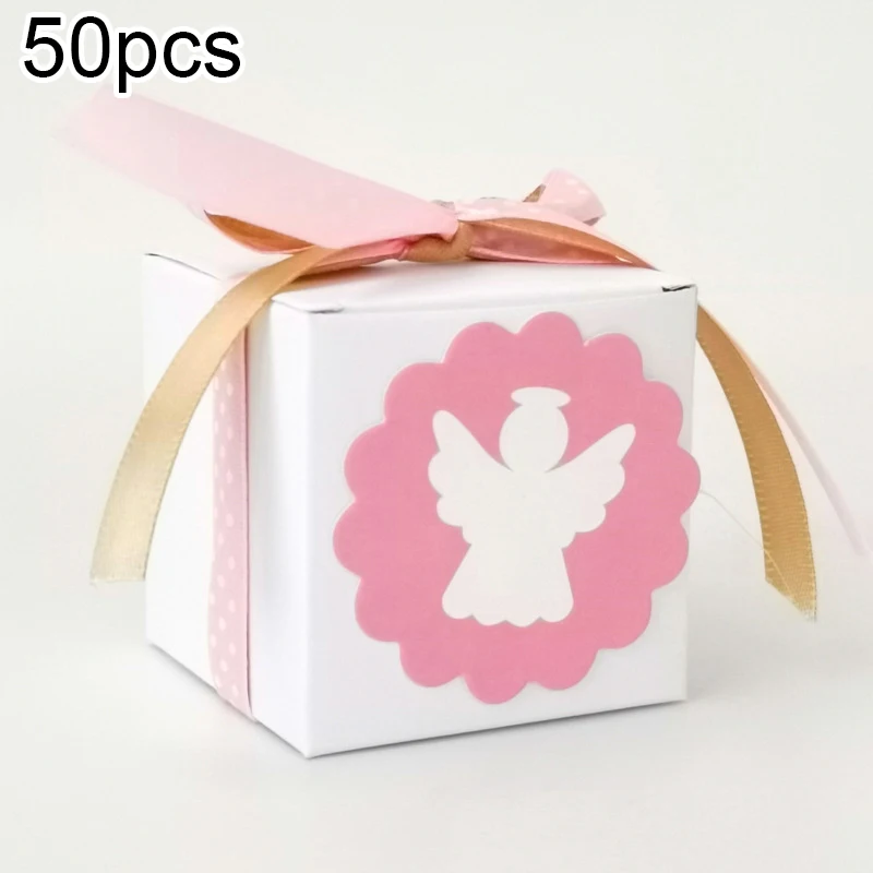 

50Pcs Kraft Paper Baby Shower Favor Gift Box Candy Boxes Wedding Party Decor Kit