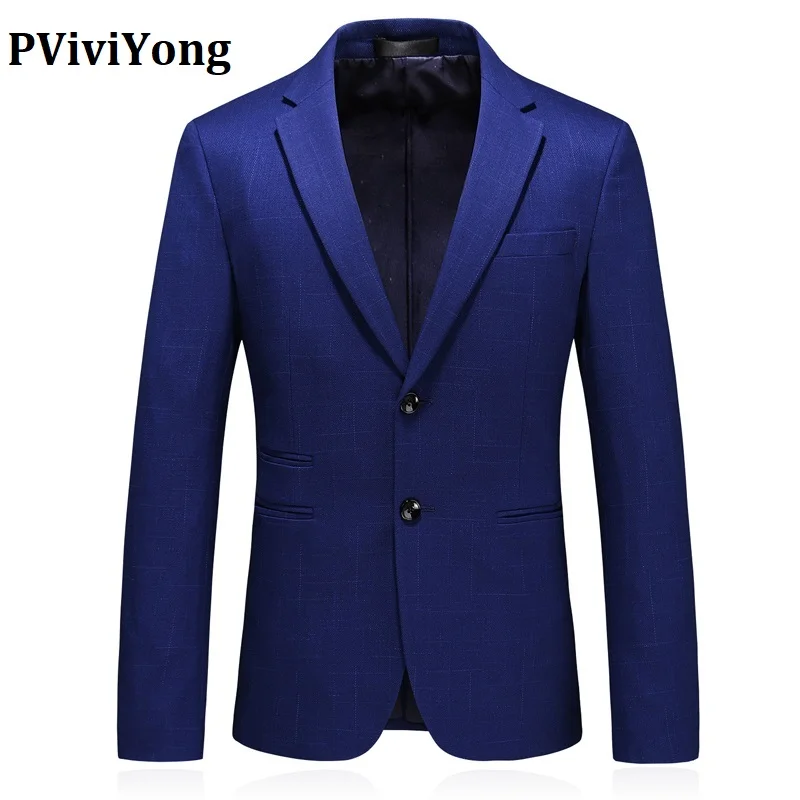 PViviYong бренд 2019 новый высококачественный пиджак, деловой мужской топ костюм, два однобортных блейзера мужской пиджак плюс-Размер S-5XL