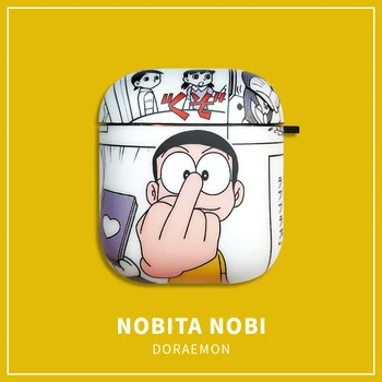 

Anime Doraemon machine Cat earphone case For AirPods 1 2 pro charging box Soft silicone Wireless bluetooth headphone cover coque
