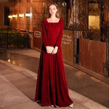 

Vestido De Festa Gengli Toast Dress The Bride Evening Dresses Female New Appreciation Banquet Wine Recalls Married Long Fall