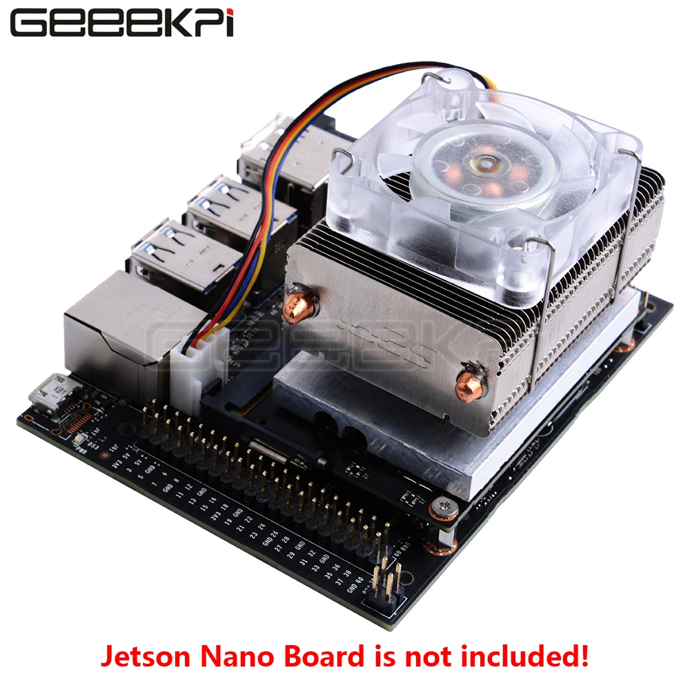Охлаждающий вентилятор GeeekPi Ice Tower 7 цветов менясветильник свет RGB для NVIDIA Jetson