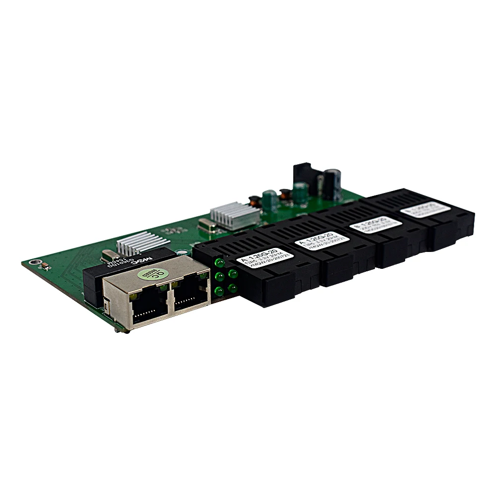 Wanglink Gigabit Ethernet Switch Fiber Optical switch 4*1.25G Fiber Port 2 RJ45 10/100/1000M PCB Board