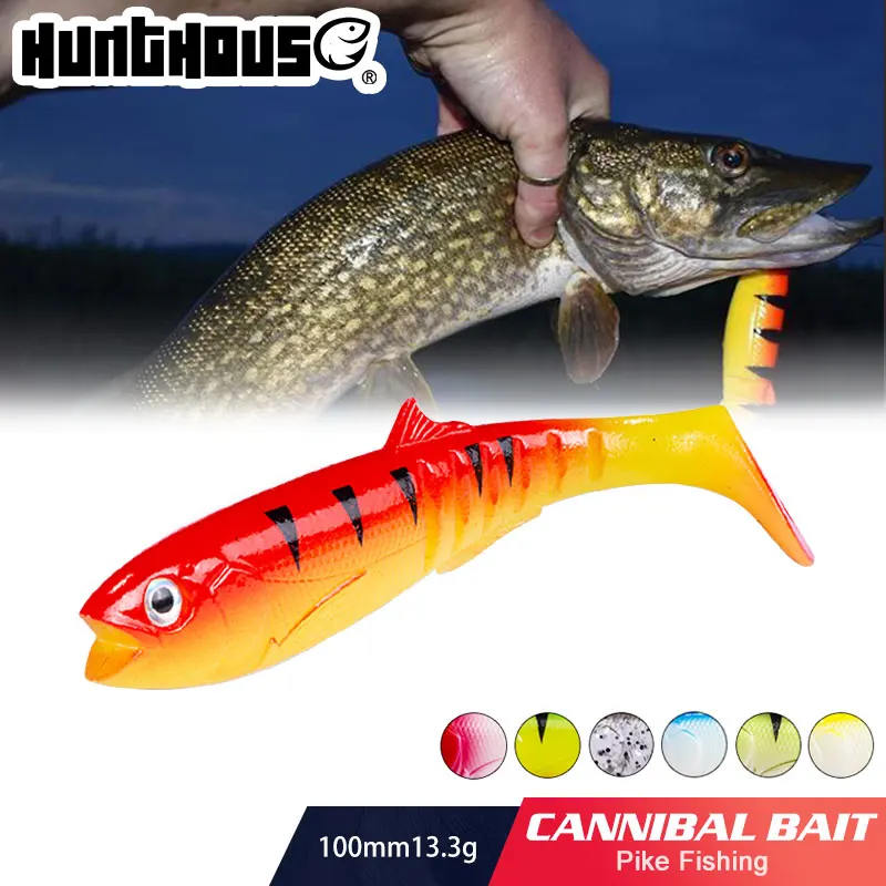 Hunthouse Soft Fishing Lure Savage Gear Cannibal Wobbler Silicone Swimbait  120mm 16g 3PCS Saltwater For Pike Bass Fish Tackle - AliExpress