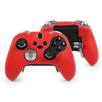 

SOONHUA Silicone Soft Skin Gamepad Protective Case Cover Joystick Premium Protector Cover for Xbox One Elite Controller