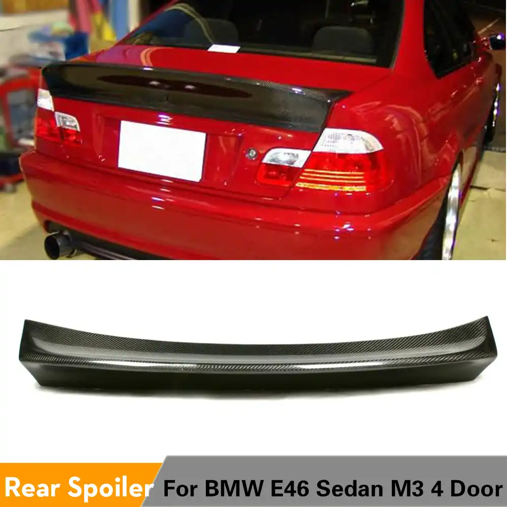 Rear Spoiler Trunk Boot Lip Wing For Bmw E46 4door Sedan M3 1999 04 Carbon Fiber Black Pu Grey Car Tuning Parts Rear Spoiler Spoiler Trunktrunk Spoiler Wing Aliexpress