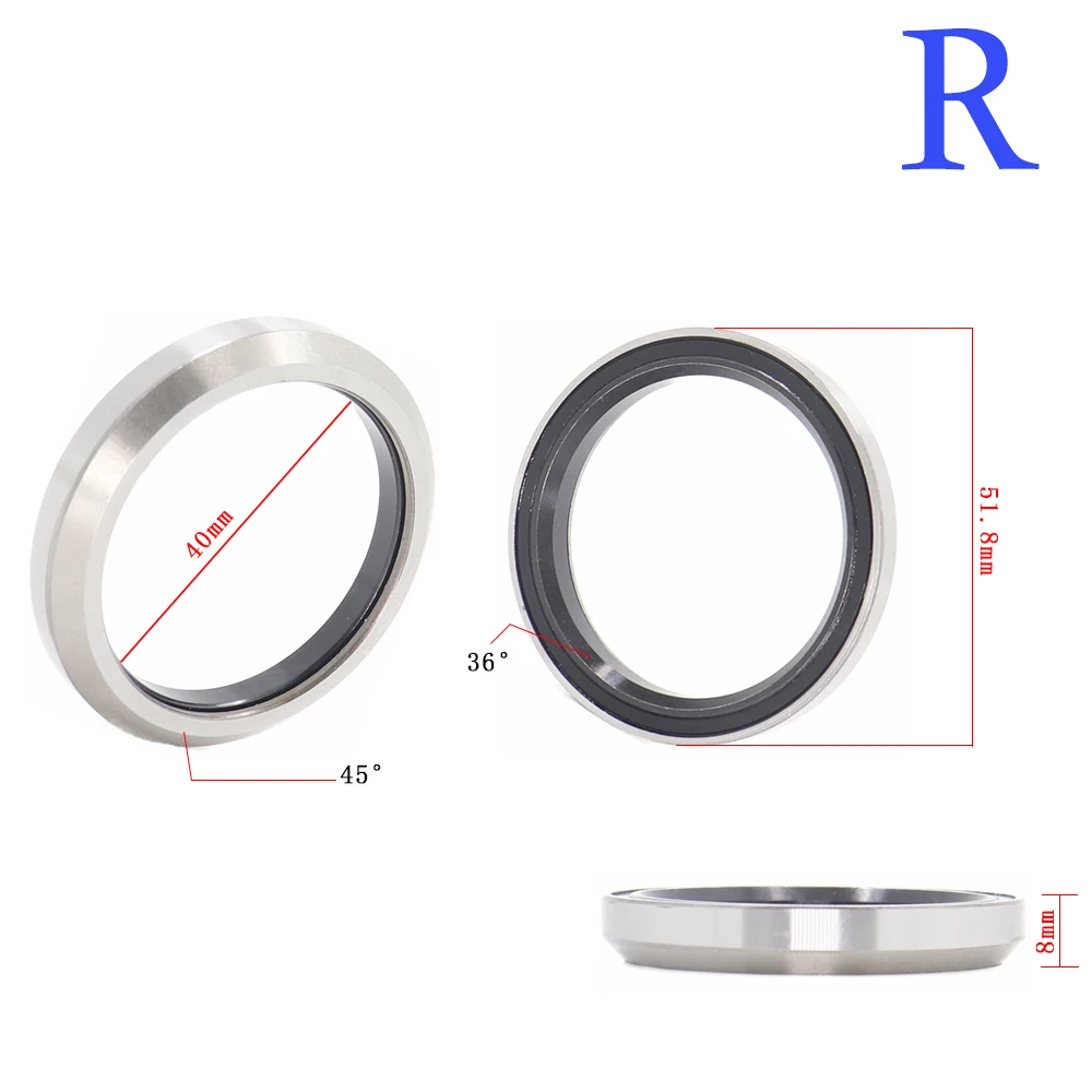 1PC Bike Headset Bearings 39.7 50.8 7 40 51 6.5 51.8 8 52 7 mm ACB Road MTB Angular Contact Bicycle Bearing 36/45 45/45 270/270