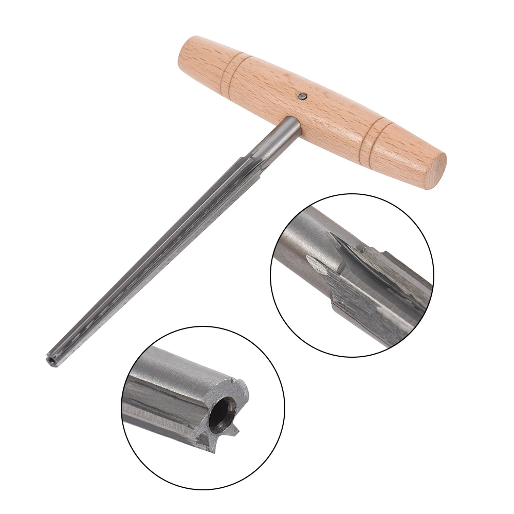 

Guitar Bridge Pin Hole Reamer Violin Peg Hole Reamer 1:30 Taper Carton Steel with Wood Handle Luthier Tool
