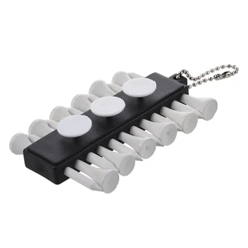 

Golf Tee Golf Wooden Tee holder with 3 ball marker and Keychain