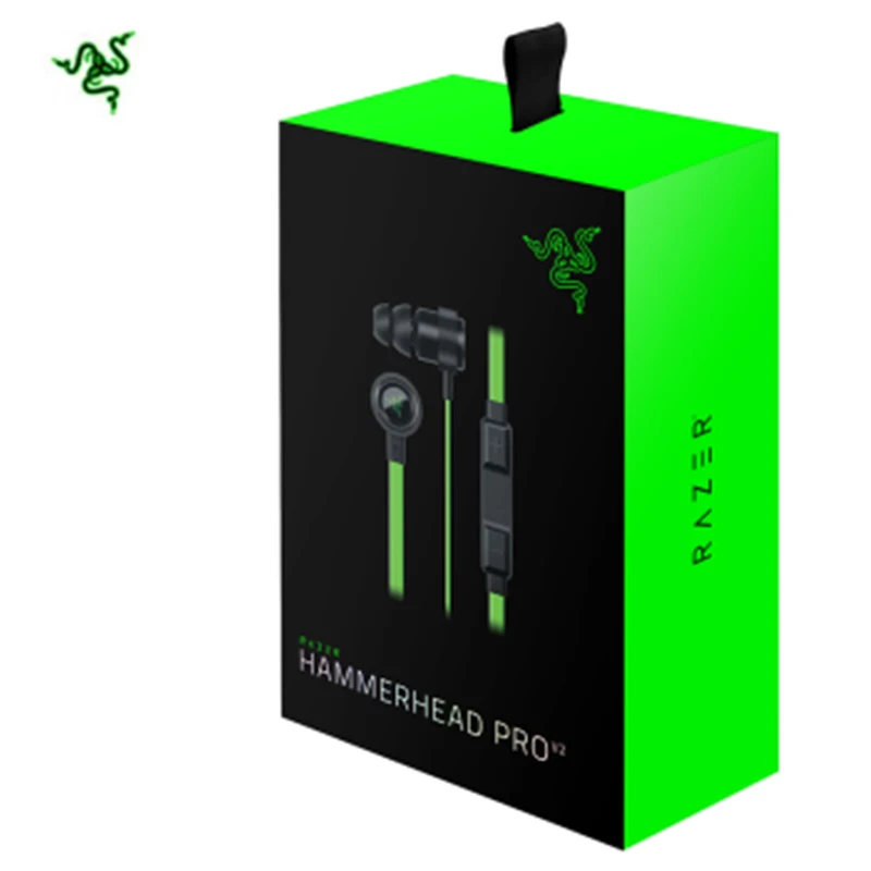 RAZER 3,5 мм пульт дистанционного управления Warhammer Shark Hammerhead Pro V2 Hammerhead внутриканальная игра музыка с микрофоном наушники