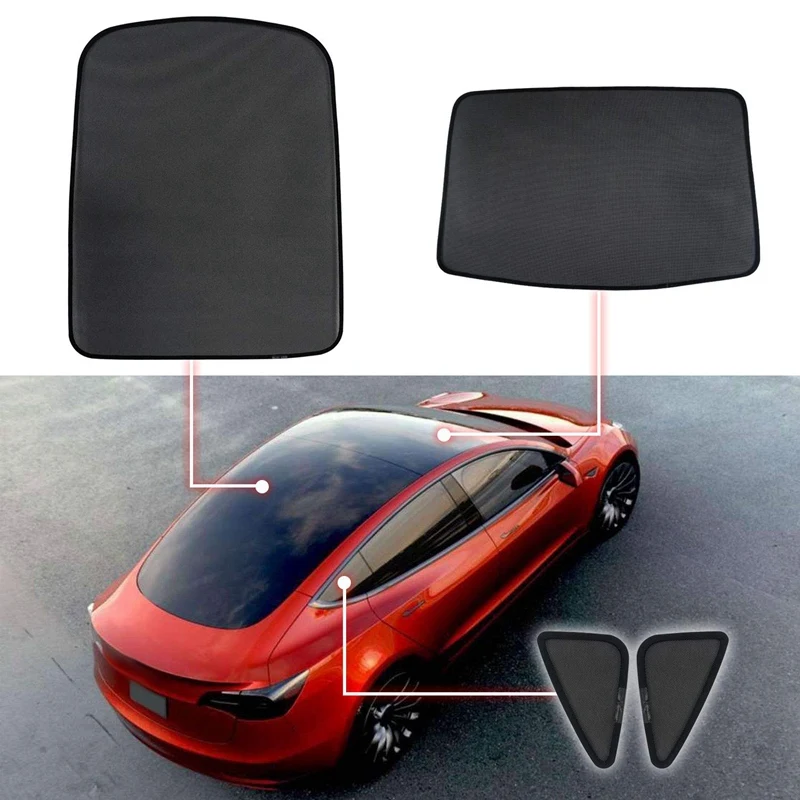 

Car Window Sun Shades Sunroof Cover Uv Rays Protection Window Sunroof Sunshade For Tesla 3