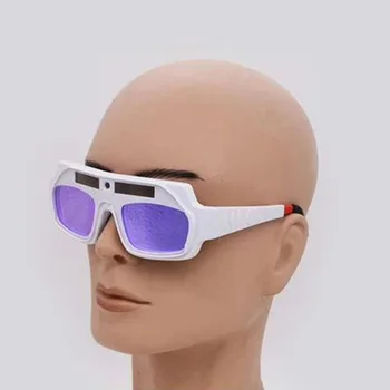 

1*Goggles Auto Solar Powered Welder Anti-glare UV-proof Anti-fog Goggles Safety Glasses Anti-glare Splash-proof Welding Cutting.