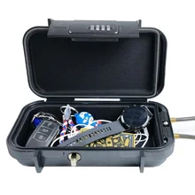 Mini boîte verrouillable pour la sécurité en voyage, boîte de séchage étanche, Protection avec manille en acier, coffre fort