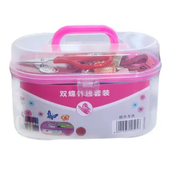 

Portable DIY Sewing Thread Travel Kit Knitting Needles Scissors Tools with Case