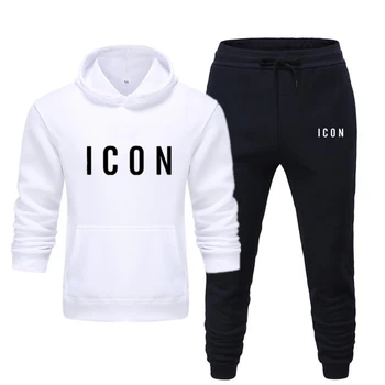 

2020 Men's Hoodie autumn Winter Sweatshirt hot fashion Hoodie icon print casual Hip Hop Sweatshirt Autumn new Men's sports suit