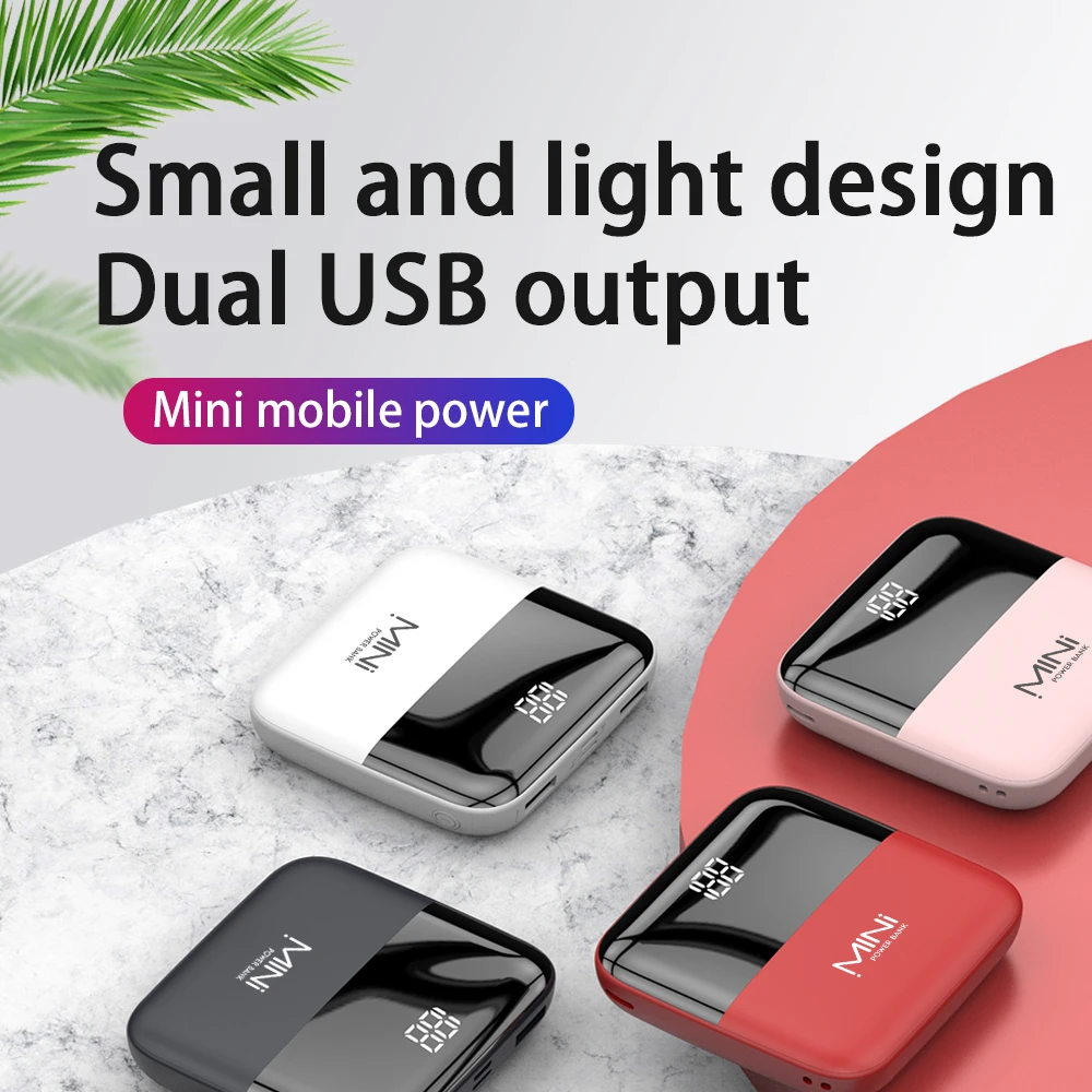 CASEIER 10000 мАч Мини Внешний аккумулятор для iPhone Xiaomi Honor светодиодный дисплей мощный