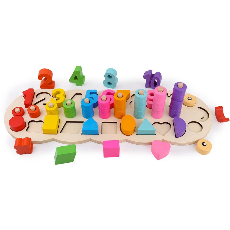 

Montessori Toys Educational Wooden Toys for Children Early Learning Preschool Teaching Geometric Cognition Materials