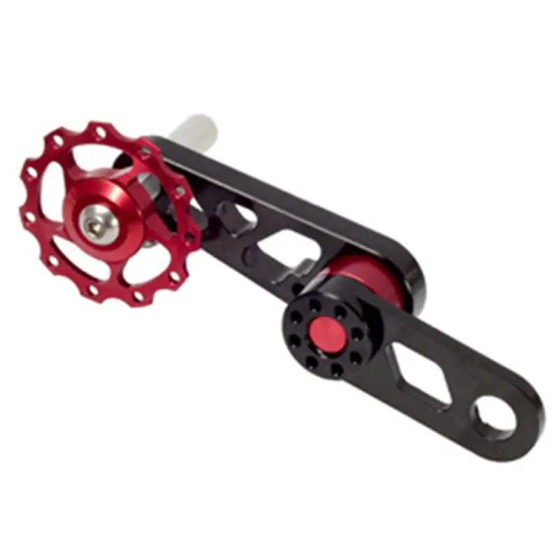 Горный велосипед Алюминиевый велосипед один преобразователь скорости цепи натяжитель легкий вес складной велосипед цепи стабилизатор - Цвет: Красный