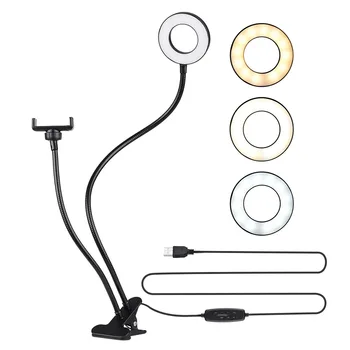 

Selfie LED Ring Lamp 10" Dimmable Selfie Ring Light with Tripod Stand and Phone Holder for Iphone Live Stream Make Up YouTube