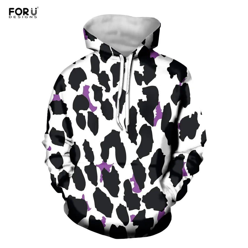 FORUDESIGNS, Леопардовый принт, женские толстовки, 3D, зимняя уличная одежда, женская одежда, топы для девочек, куртка с капюшоном, все дизайнерские пуловеры