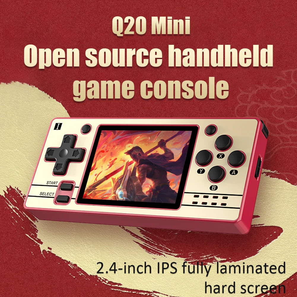 POWKIDDY Q20 MINI pocket Handheld Game Player Open Source 2.4 Inch  Screen Vedio Game Console Retro PS1 Multiple simulators