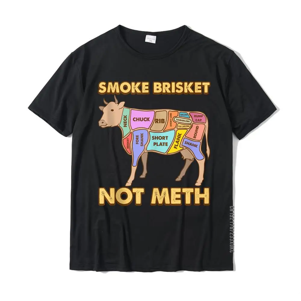 2021 Newest Male Tshirts Camisa Customized Tops Tees 100% Cotton Short Sleeve Personalized Tee-Shirts Round Collar Smoke Brisket Not Meth Barbeque Meat Grill Funny BBQ Quote Tank Top__MZ20984 black