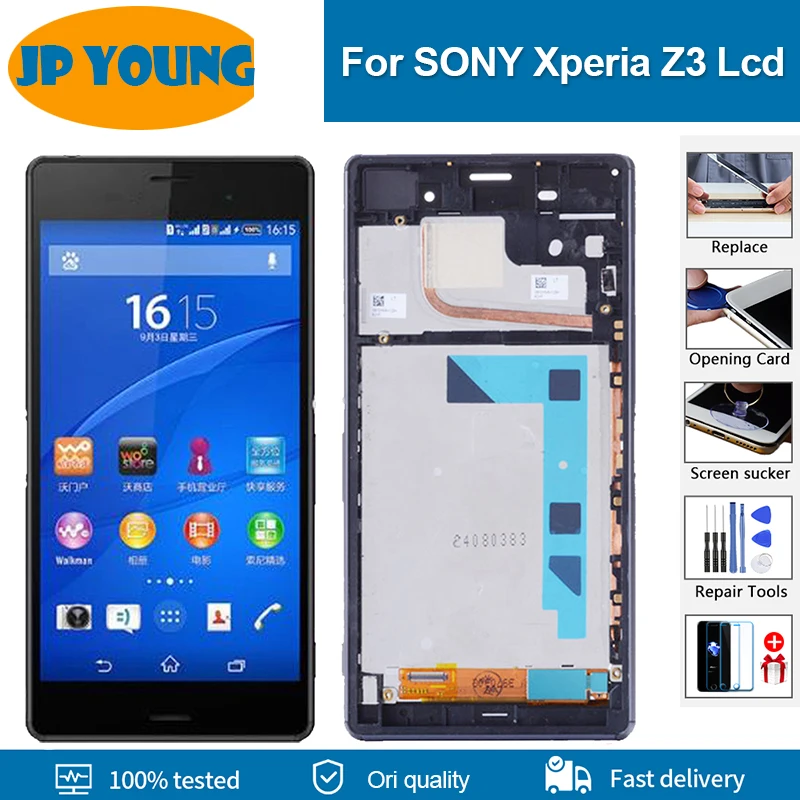 5,2 'оригинальное качество для SONY Xperia Z3 D6603 D6633 D6653 L55T ЖК-дисплей сенсорный экран дигитайзер в сборе запасные части
