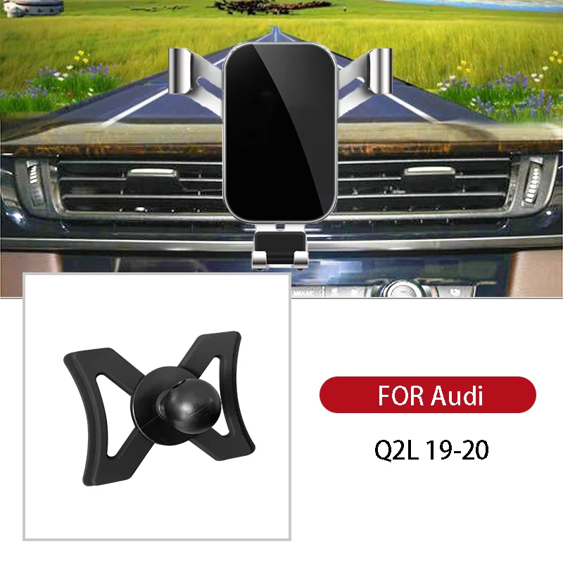

Fashion Car Mobile Phone Holder For Smartphone For Audi Q2L 19 20 Auto Style Car Dashboard Air Vent Stand Clip Mount Bracket