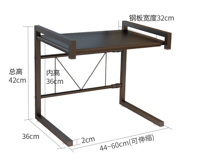 Регулируемая и утолщенная стойка для микроволновой печи, кухонная стойка для микроволновой печи, рисоварка, подставка для хранения духовки, кухонные приборы для хранения