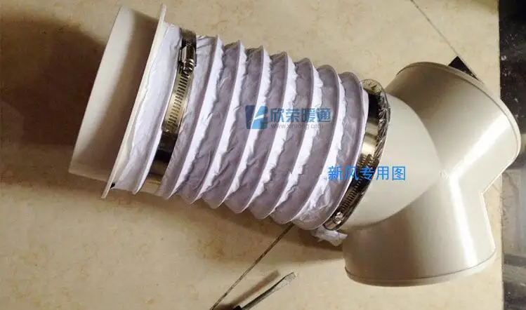 Conector de duto de ventilação, peça em