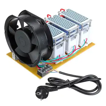 

60g /h EU 220V Ozone Generator Disinfection Machine Air Purifier Water Ozone Oxidant Sterilize Long-life Fan Integrated