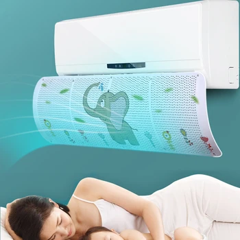 

Cute Cat Elephant Air Conditioner Cold Wind Shield Cover Deflector Baffle Board Wind shield suitable for home air diffuser