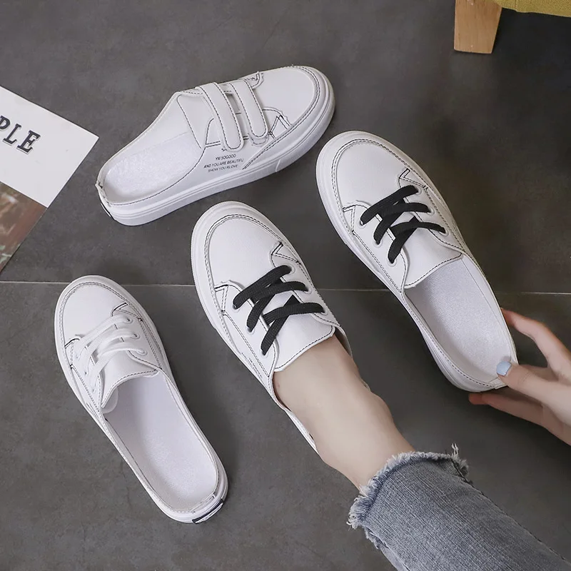 

Online Celebrity Semi-Slipper Women's Summer 2020 New Style Korean-style Slipper Flat Closed-toe Slippers Fashion Outer Wear Thi