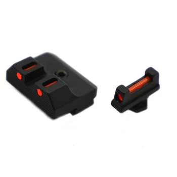 

Tactical Gun Accessories Fiber-Optic Front and Rear Handgun Sights for Glock 17 19 Pistols