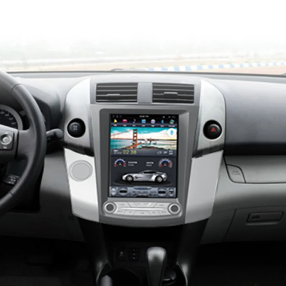Android 9,0 Tesla вертикальный экран gps навигация для Toyota RAV4 2003-2012 аудио плеер 10,4 дюймов 1920*1080 блок