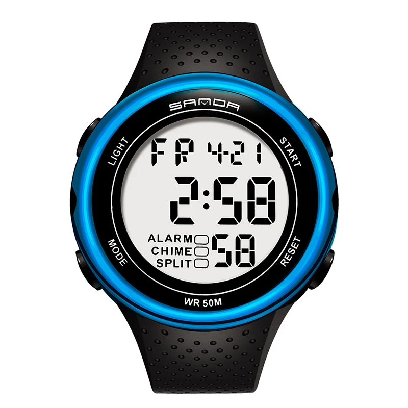 Дропшиппинг мужские электронные часы многофункциональные 50 метров водонепроницаемые спортивные мужские электронные часы Relogio Masculino