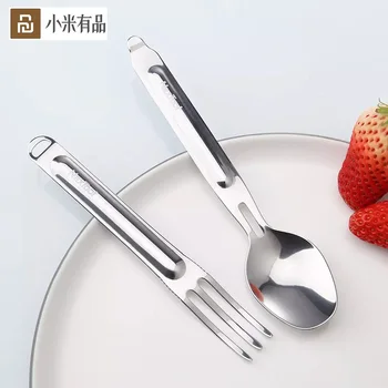 

Youpin Nextool Stainless Steel Tableware Food Security Spork Environmental Protection Sophisticated Portable Fork Spoon with Box