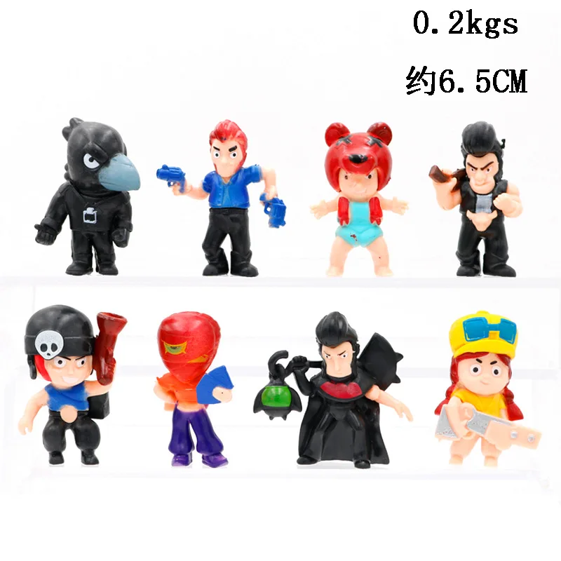 7 styles browl game characters stars hero action figure model toys for kids playing gift Spike Shelly Leon PRIMO MORTIS doll - Цвет: 1