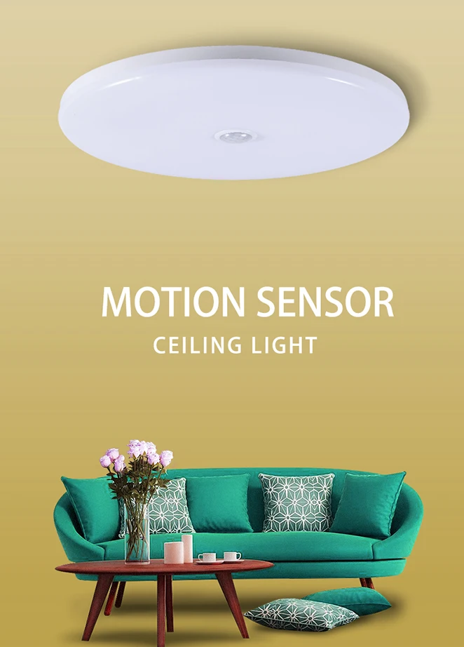 Led Motion Sensor Night Light AC85-220V Night Lights Led Ceiling Lamp 12W 18W 30W Nightlight With Motion Sensor For Home Kitchen hatch night light