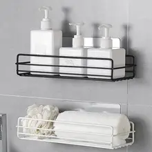 

Bathroom shelf Corner Storage Rack Organizer Shower Wall Shelf Adhesive No Drilling Iron Kitchen Bathroom Shelve