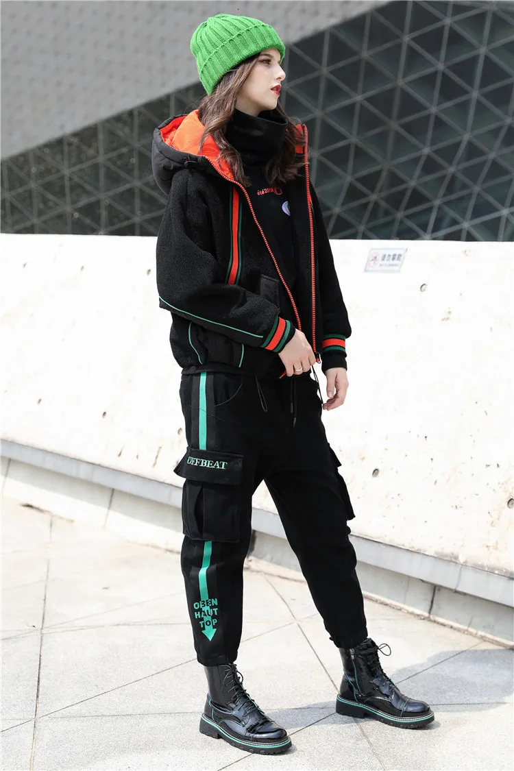 Max LuLu модные корейские дизайнерские женские панковские уличные зимние куртки с капюшоном повседневные шерстяные пальто с принтом размера плюс