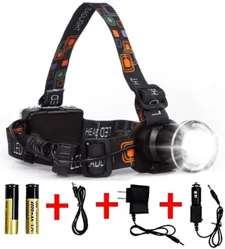

LED Headlamp Super Bright Head Lamp Rechargeable Cree Headlight Flashlight For Camping Hiking Reading
