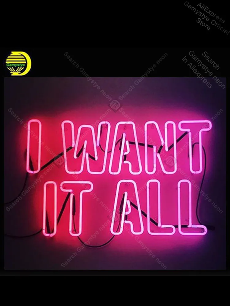 Неоновая вывеска для I want It все неоновые лампочки вывески bull ручной работы
