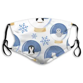 

Cute Penguin and Bear Pattern Unisex Anti-Pollution Mask Dust Mask with Filter Mask Black