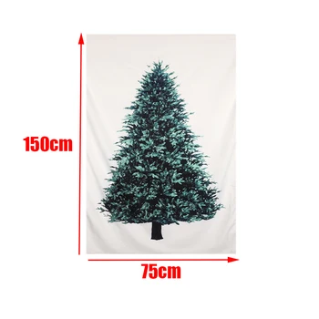 

Christmas Pine Tree Tapestry Wall Hang Cloth Wall Decoration Holiday Background Cloth Simple Tapestry Decoration Xmas Home