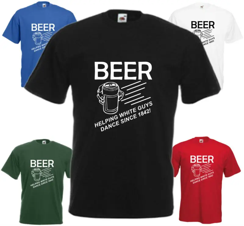 Футболка для танцев с надписью Beer Helping White Guys рождественский подарок комедия топ