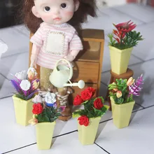 1:12 имитация кукольного домика миниатюрная сцена Горшечное растение ролевые игры игрушка тонкое мастерство является необходимым микро пейзаж DIY