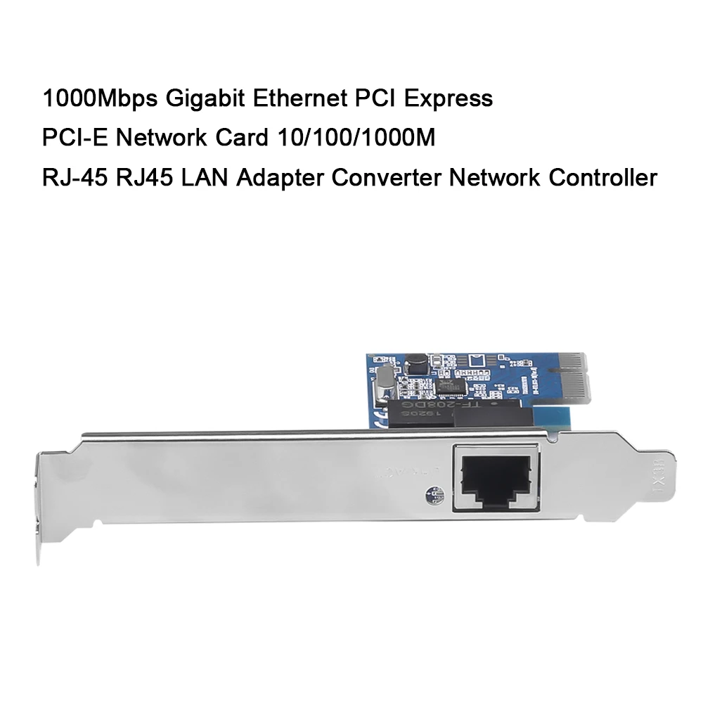 1000Mbps Gigabit Ethernet PCI-E Network Card PCI Express 10/100/1000M RJ45 LAN Adapter Converter For Desktop PC