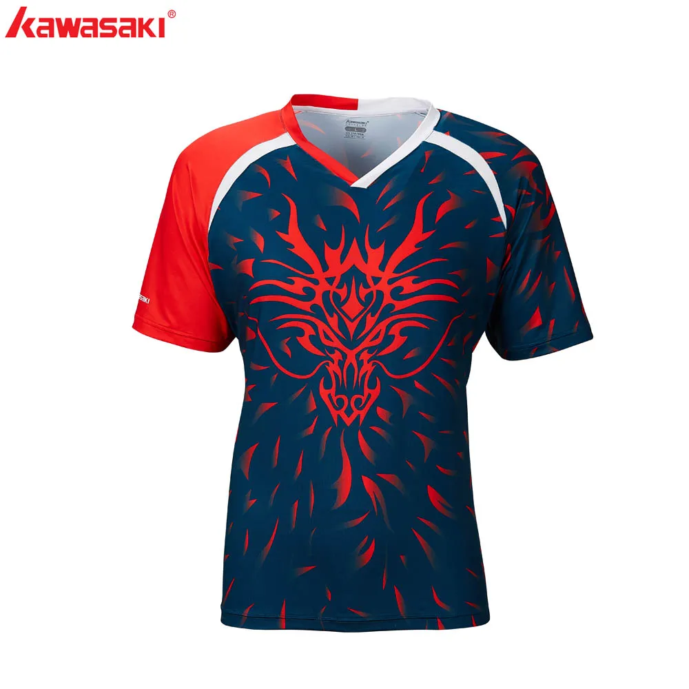 

Kawasaki Tennis Shirt Sportswear Breathable Men Shirt V-Neck Master Seris T-shirts For Men ST-R1247