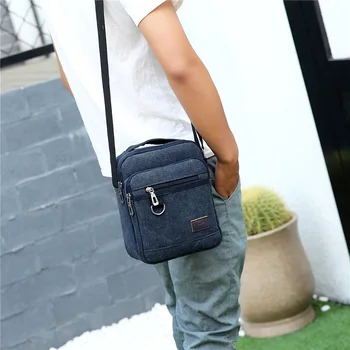 

2020 New Style Men's Shoulder Bag Artistic Style Handbag Versatile Canvas Bag Stylish Men's Shoulder Bag businessman bag